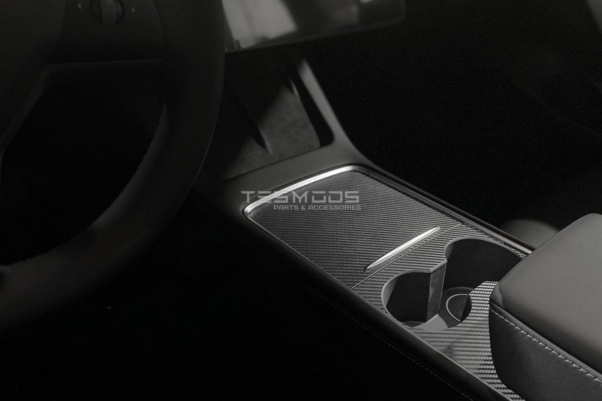 Model 3 Carbon Fiber Console Wrap