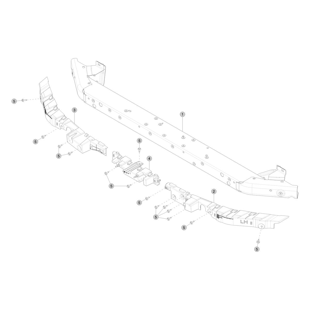 Tesla Cybertruck Front Energy Absorber parts diagram