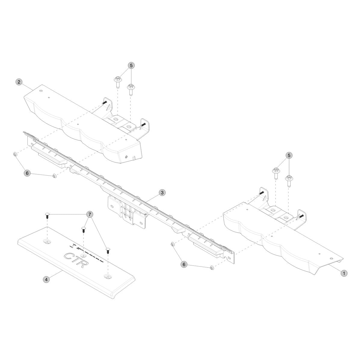 Tesla Cybertruck Rear Energry Absorber parts diagram