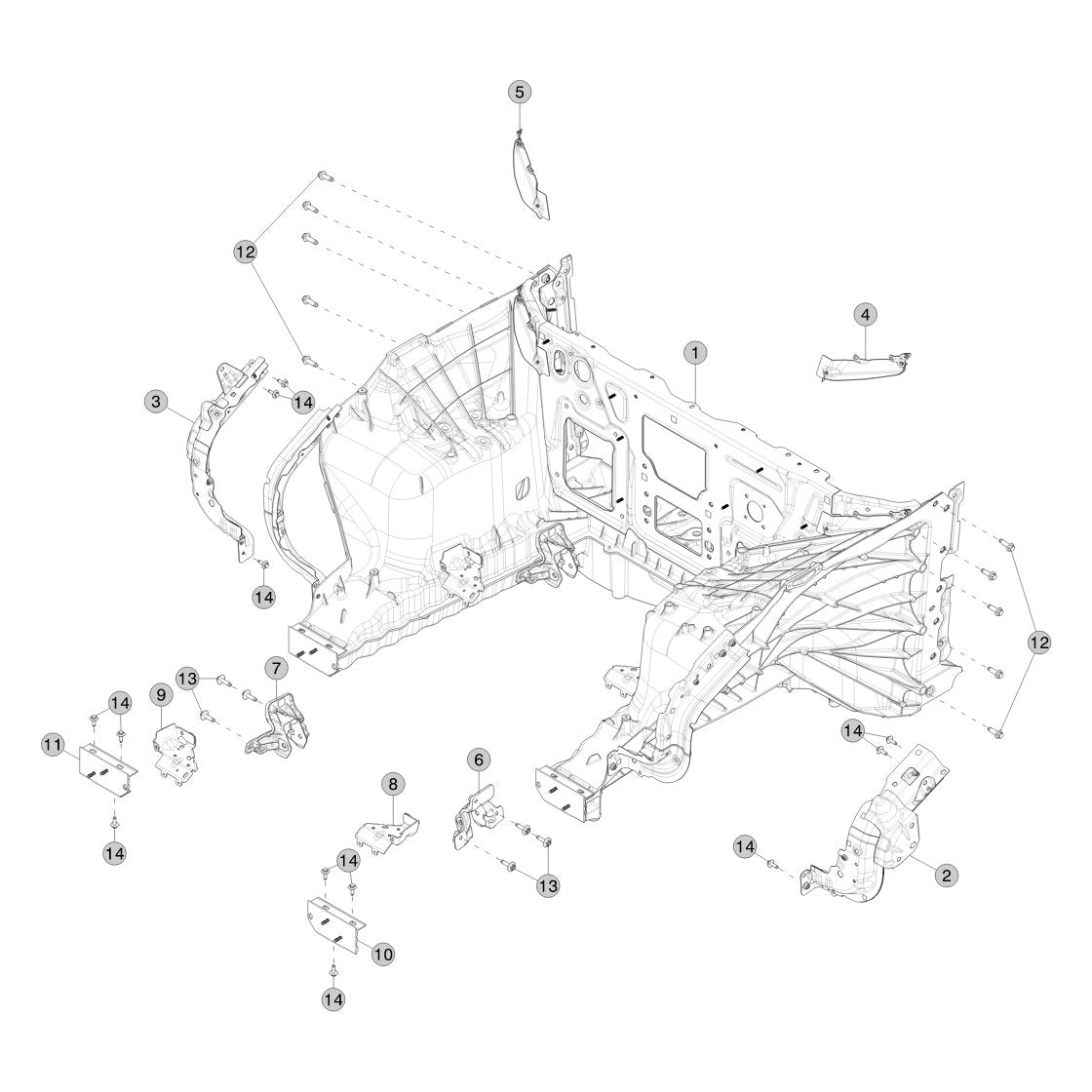 Tesla Cybertruck Assembly Adjustable Fender 1945865-ST-C