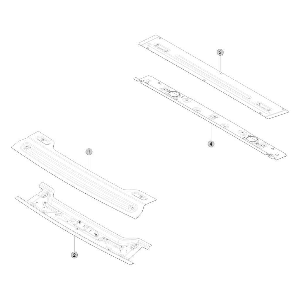 Tesla Cybertruck Roof Panels parts diagram