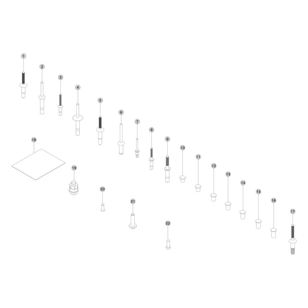 Tesla Cybertruck Structural Repair Consumables parts diagram