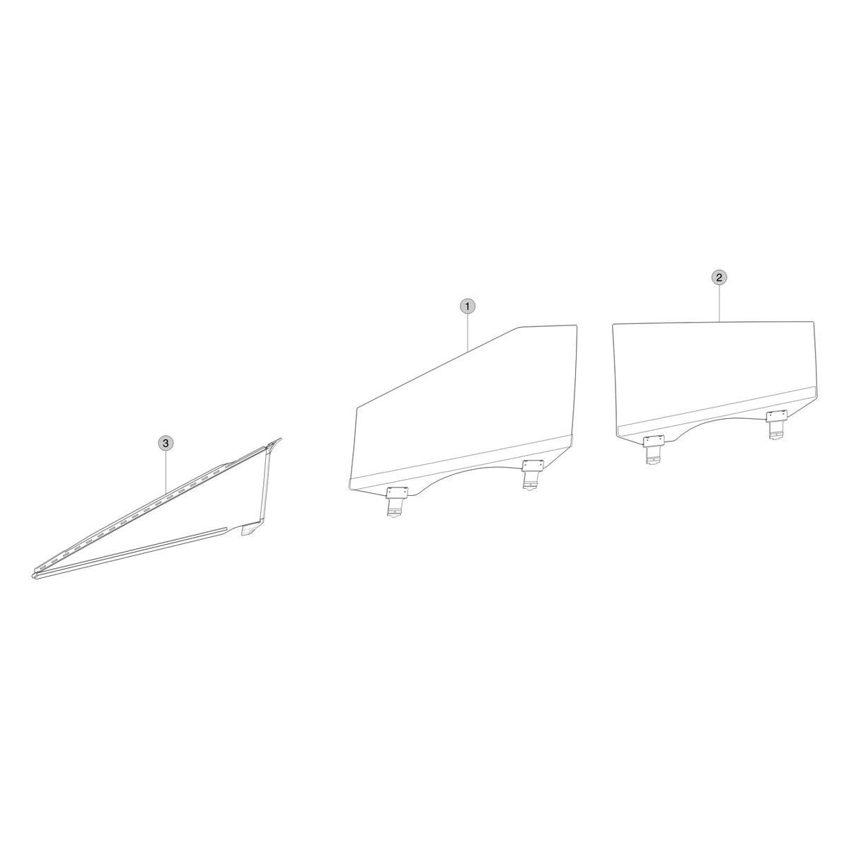 Tesla Cybertruck Door Glass parts diagram