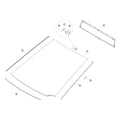 Tesla Cybertruck Windshield and Backlite parts diagram