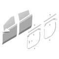 Tesla Cybertruck Front and Rear Door Seals parts diagram