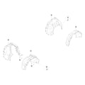 Tesla Cybertruck Wheel Arch Liners parts diagram