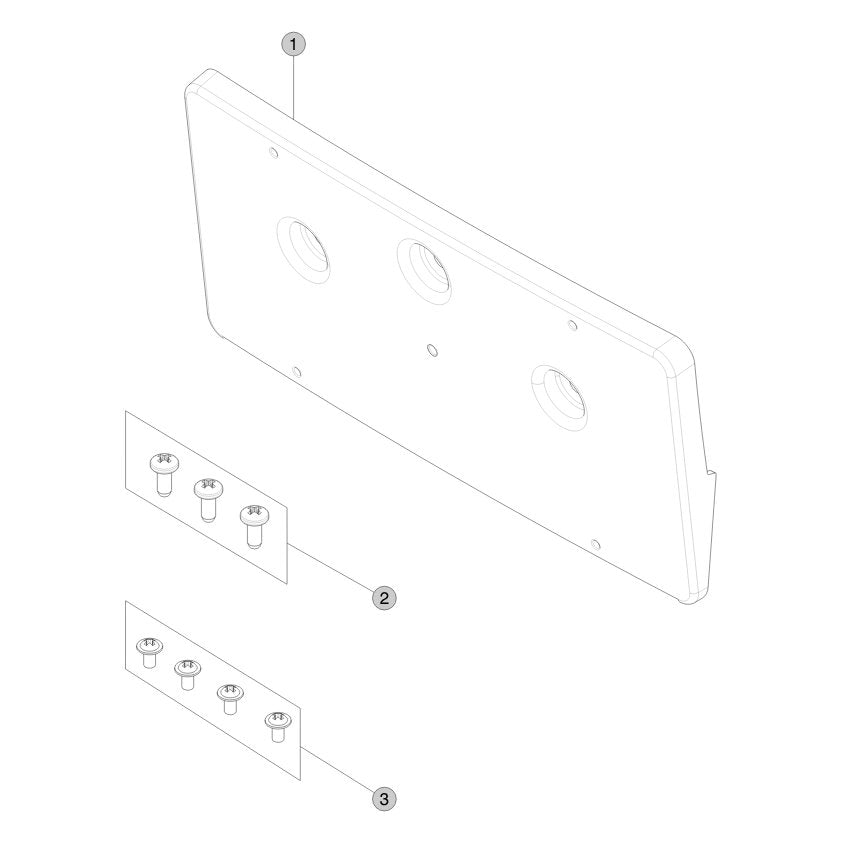 Tesla Cybertruck License Plate Mounting parts diagram