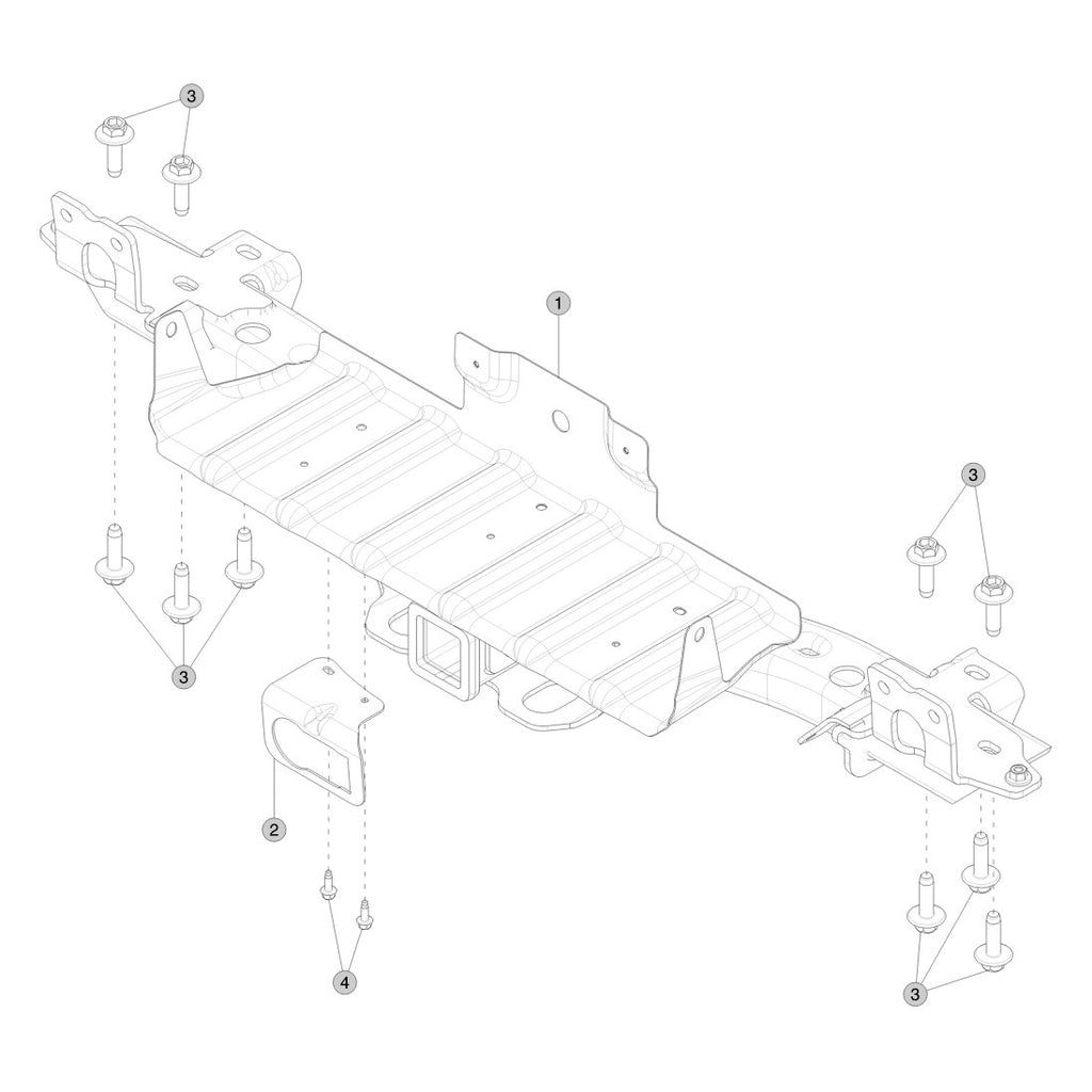 Tesla Cybertruck Trailer Hitch parts diagram