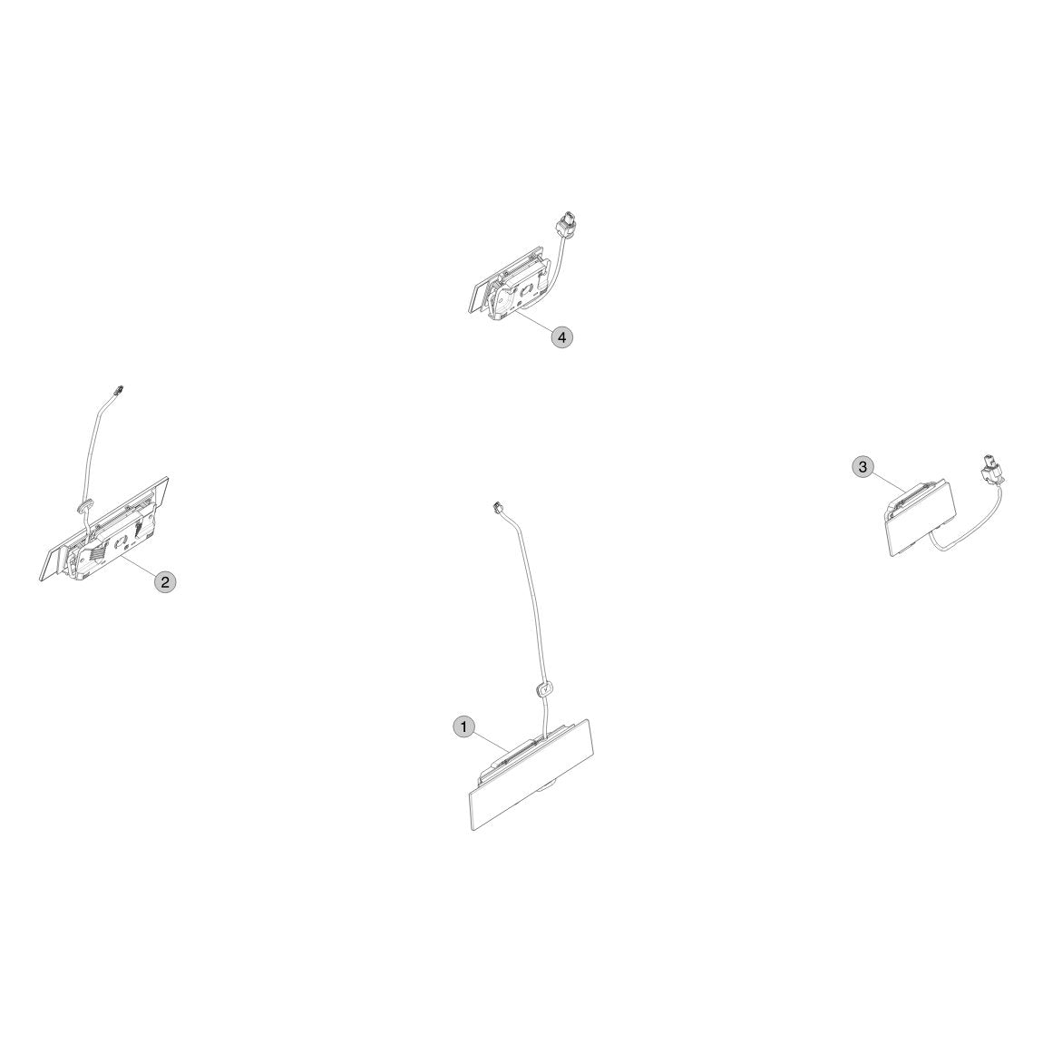 Tesla Cybertruck Front and Rear Door Triggers parts diagram