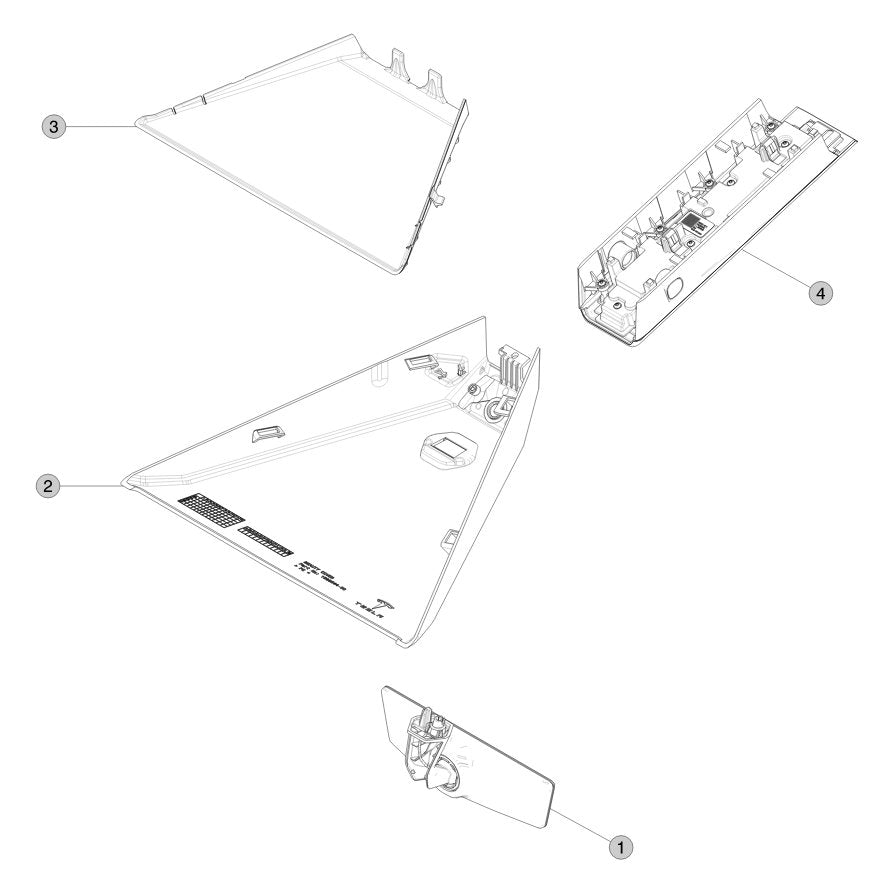Tesla Cybertruck Rearview Mirror parts diagram