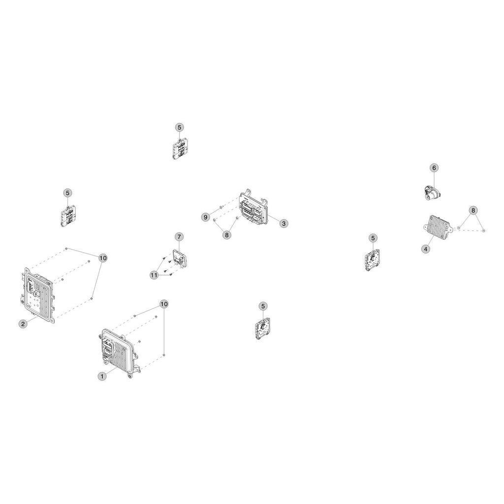 Tesla Cybertruck Body Controllers parts diagram
