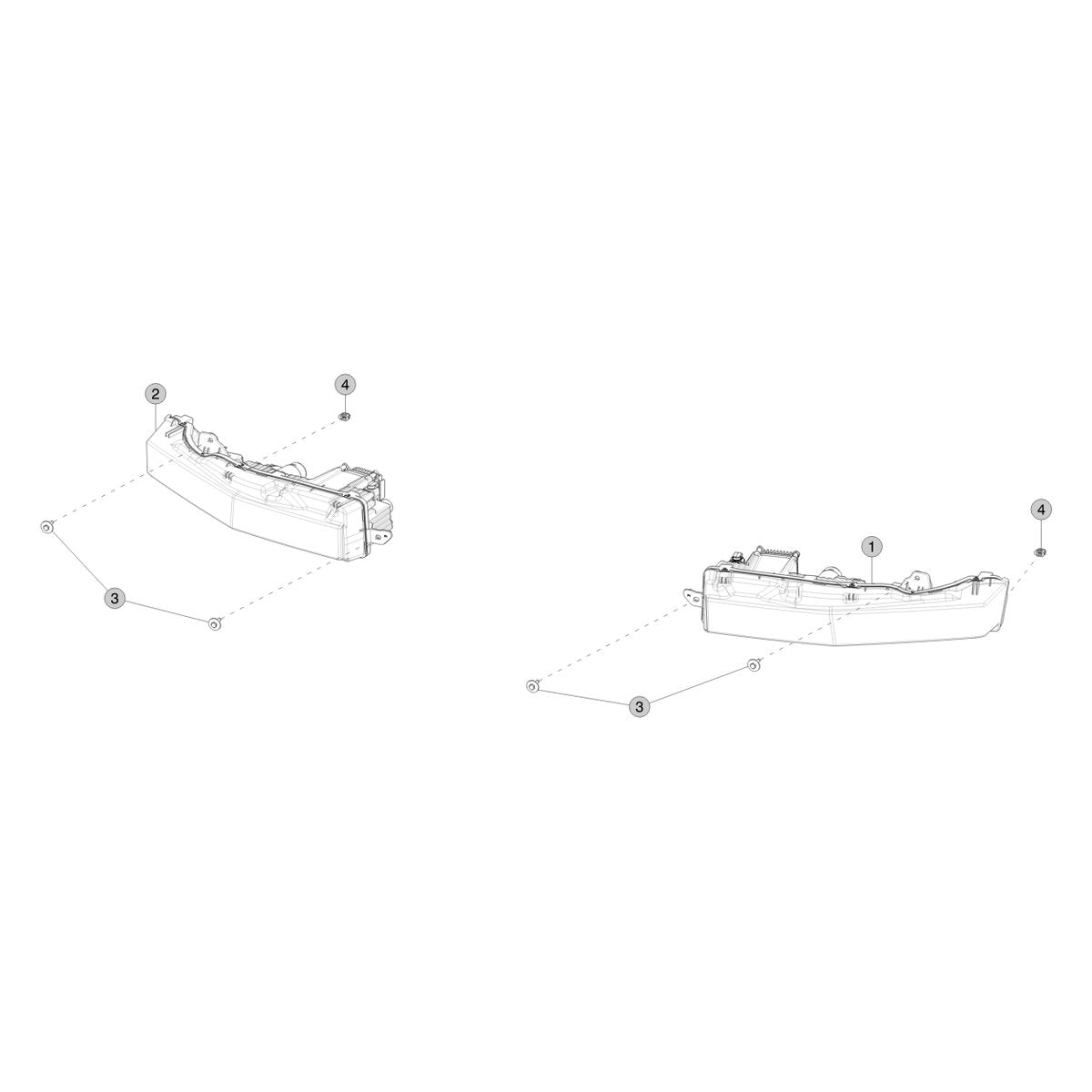 Tesla Cybertruck Headlamps parts diagram