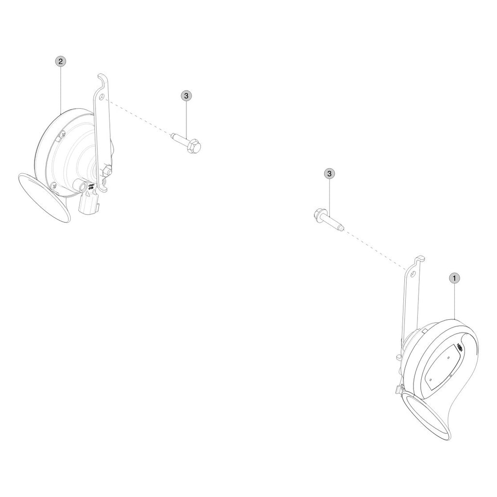 Tesla Cybertruck Horns parts diagram