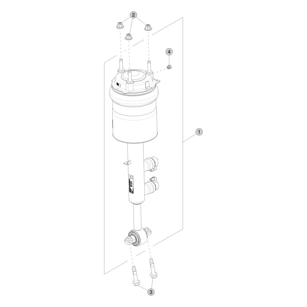 Tesla Cybertruck Front Air Spring parts diagram