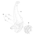 Tesla Cybertruck Front Knuckle - Hub and Bearing parts diagram