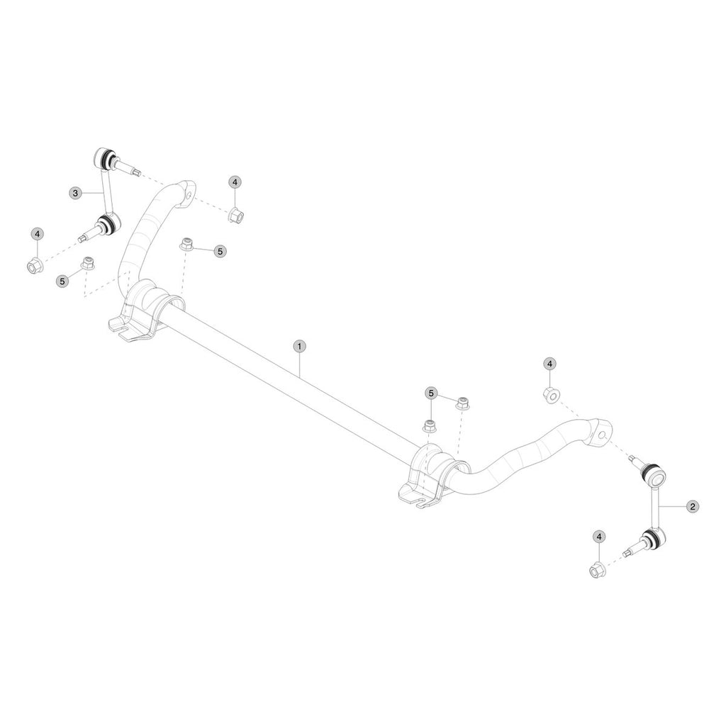 Tesla Cybertruck Front Stabilizer Bar and Links parts diagram