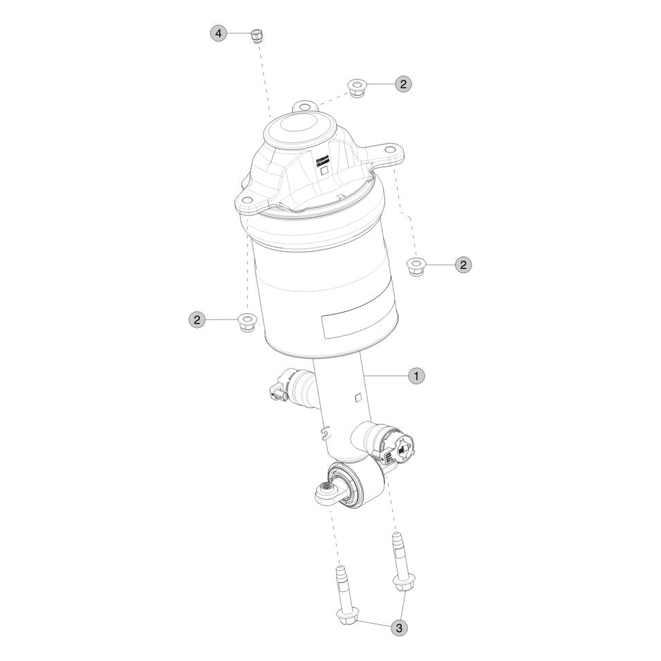 Tesla Cybertruck Rear Air Spring parts diagram