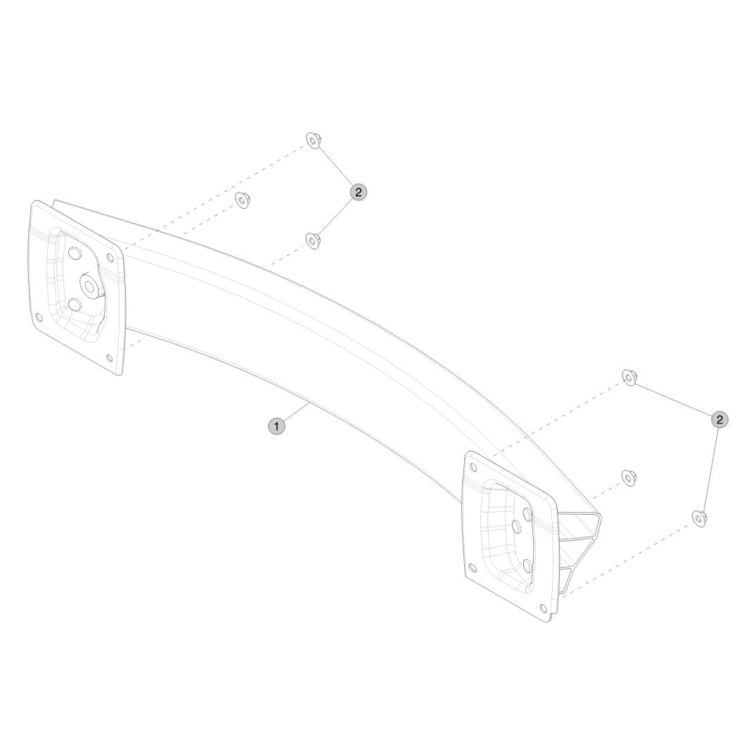 Tesla Model 3 Highland Rear Energy Absorber parts diagram