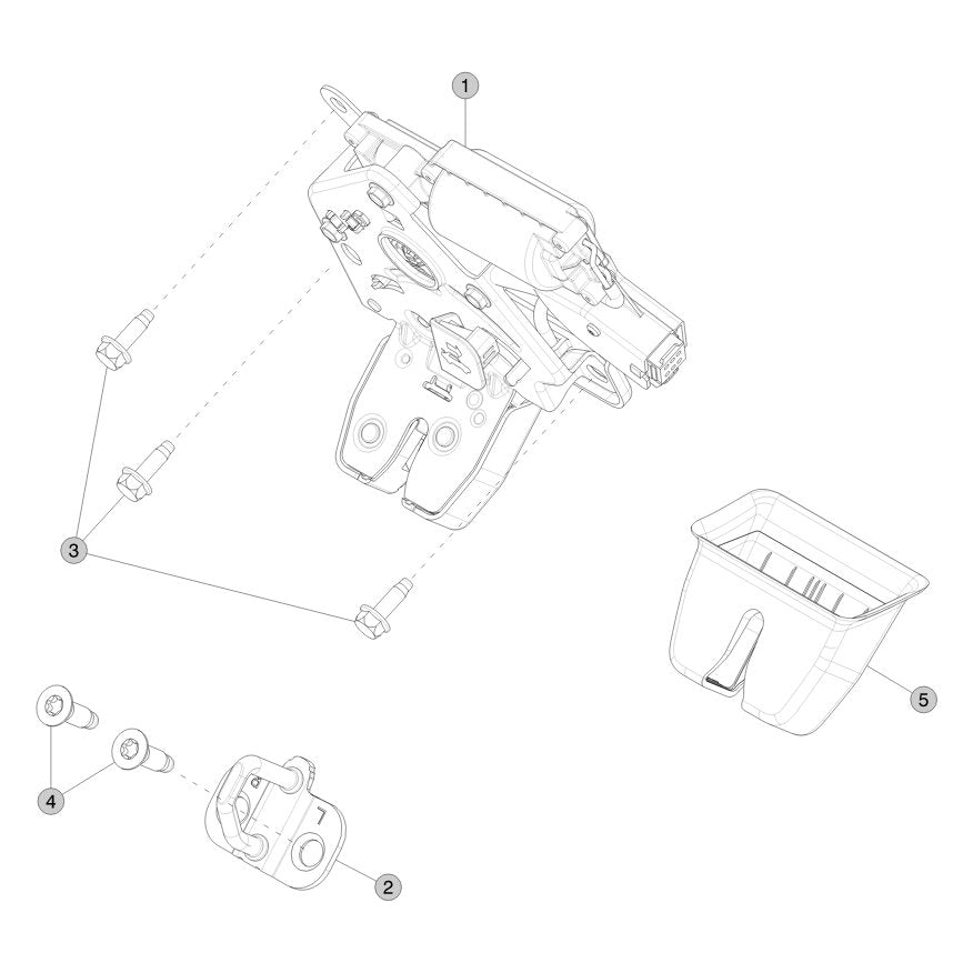 Tesla Model 3 Highland Trunk Latch parts diagram