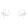 Tesla Model 3 Highland Front and Rear Exterior Door Handles parts diagram