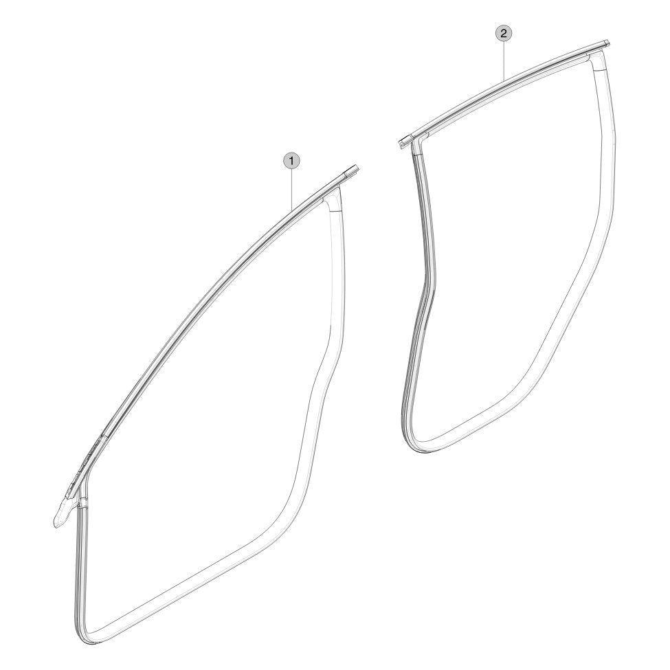 Tesla Model 3 Highland Body Side Seals parts diagram