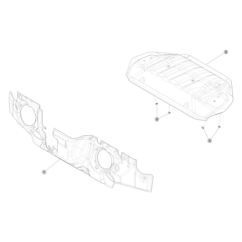 Tesla Model 3 Highland Motor Bay Absorber parts diagram