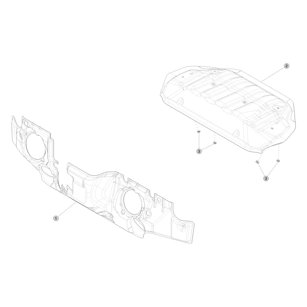 Tesla Model 3 Highland Motor Bay Absorber parts diagram
