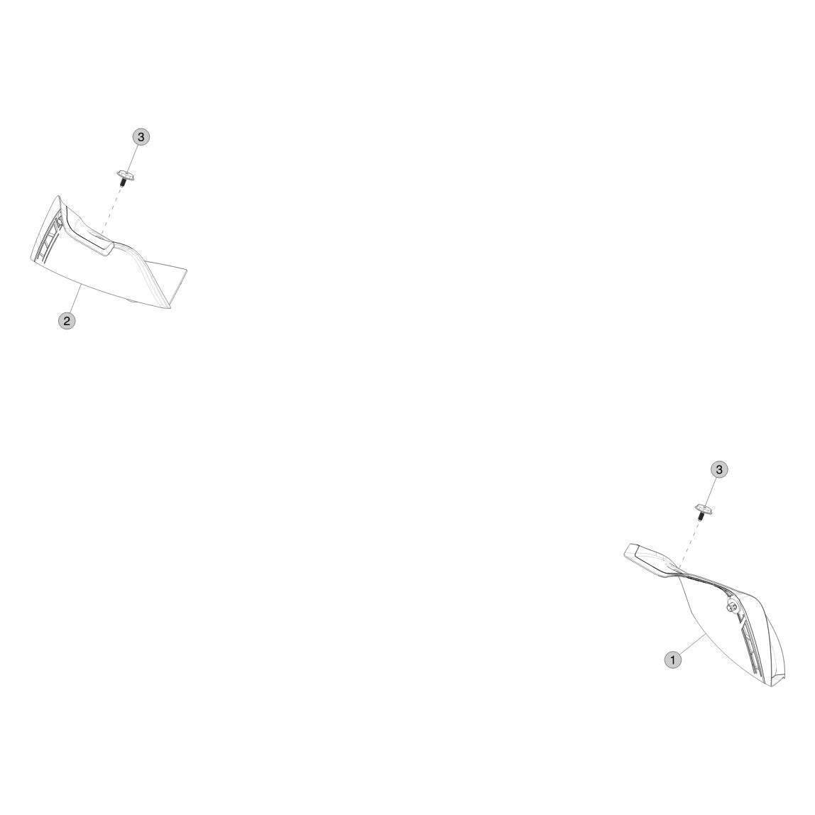 Tesla Model 3 Highland Liftgate Trough Trim parts diagram