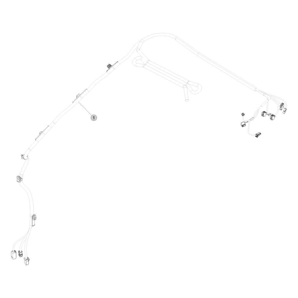 Tesla Model 3 Highland Windshield Harness parts diagram