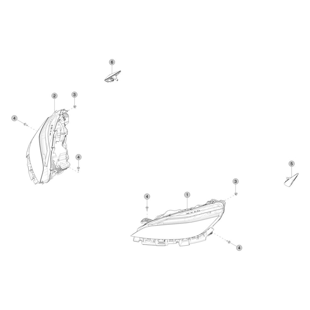 Tesla Model 3 Highland Front Lights parts diagram