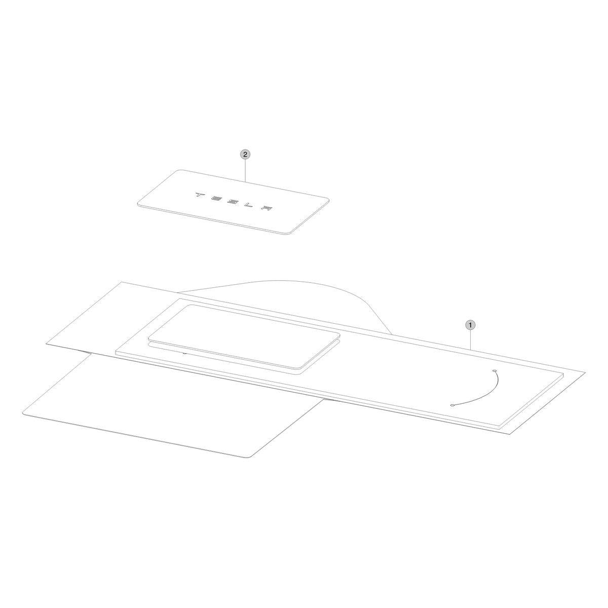 Tesla Model 3 Highland Keycard parts diagram