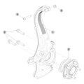 Tesla Model 3 Highland Front Knuckle - Hub and Bearing parts diagram