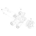 Tesla Model 3 Highland Rear Knuckle - Hub and Bearing parts diagram