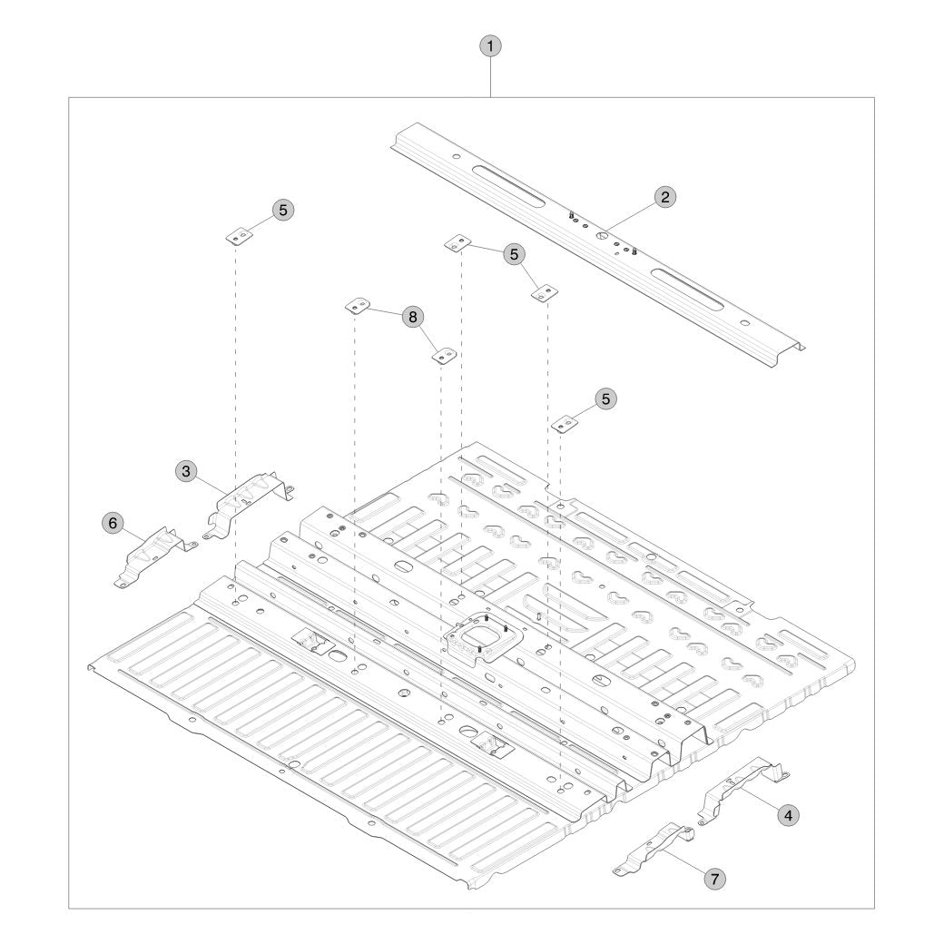 Tesla Model Y Juniper Center Under Body parts diagram
