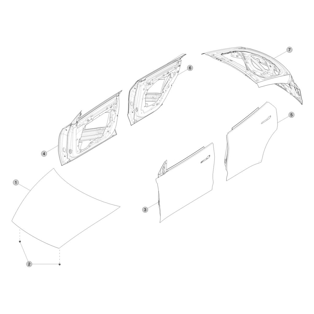 Tesla Model Y Juniper Closure Panels parts diagram