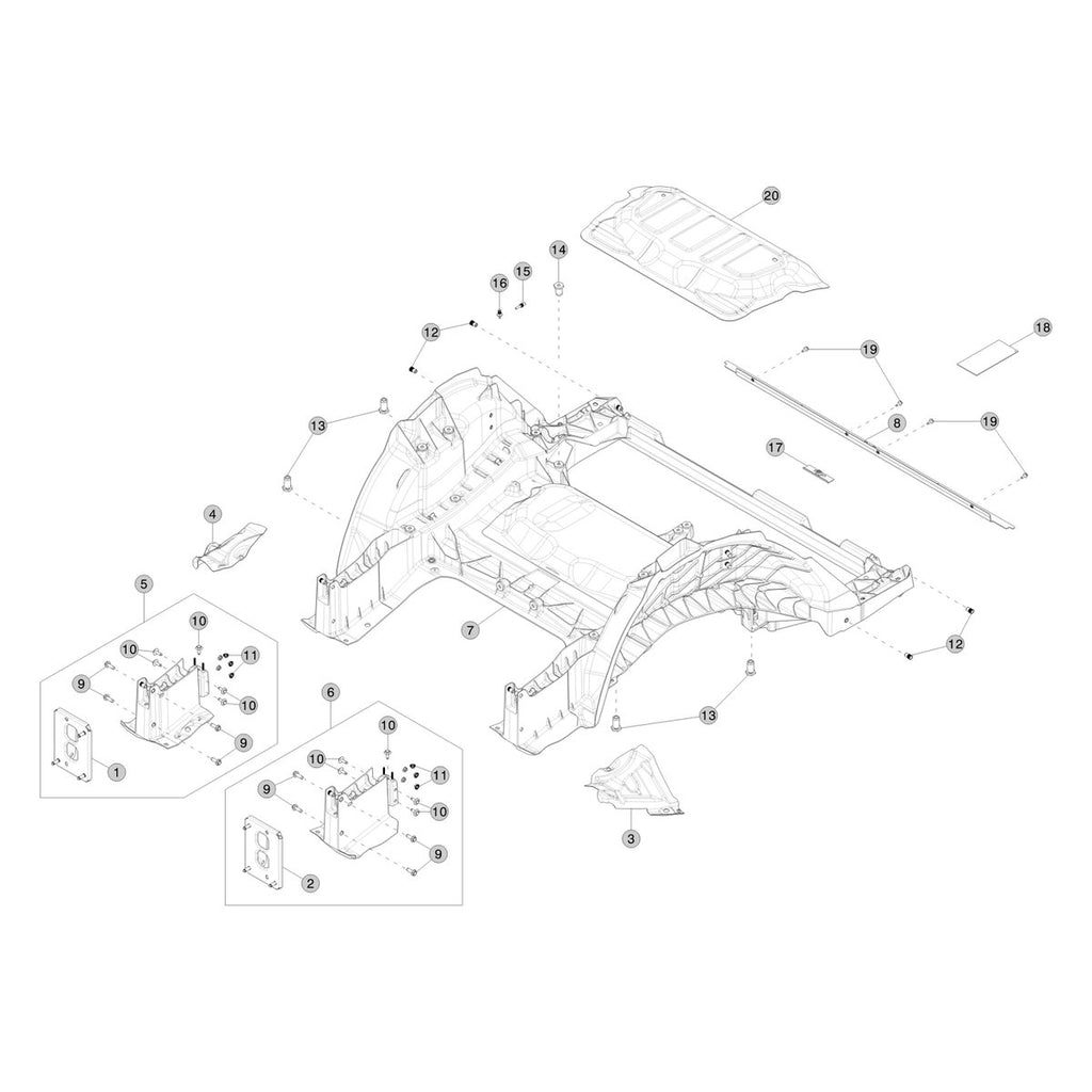 Tesla Model Y Juniper Rear Under Body - One Piece parts diagram