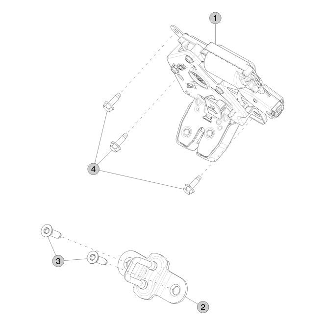 Tesla Model Y Juniper Liftgate Latch parts diagram