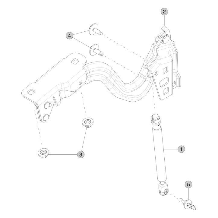 Tesla Model Y Juniper Hood Hinges and Fittings parts diagram