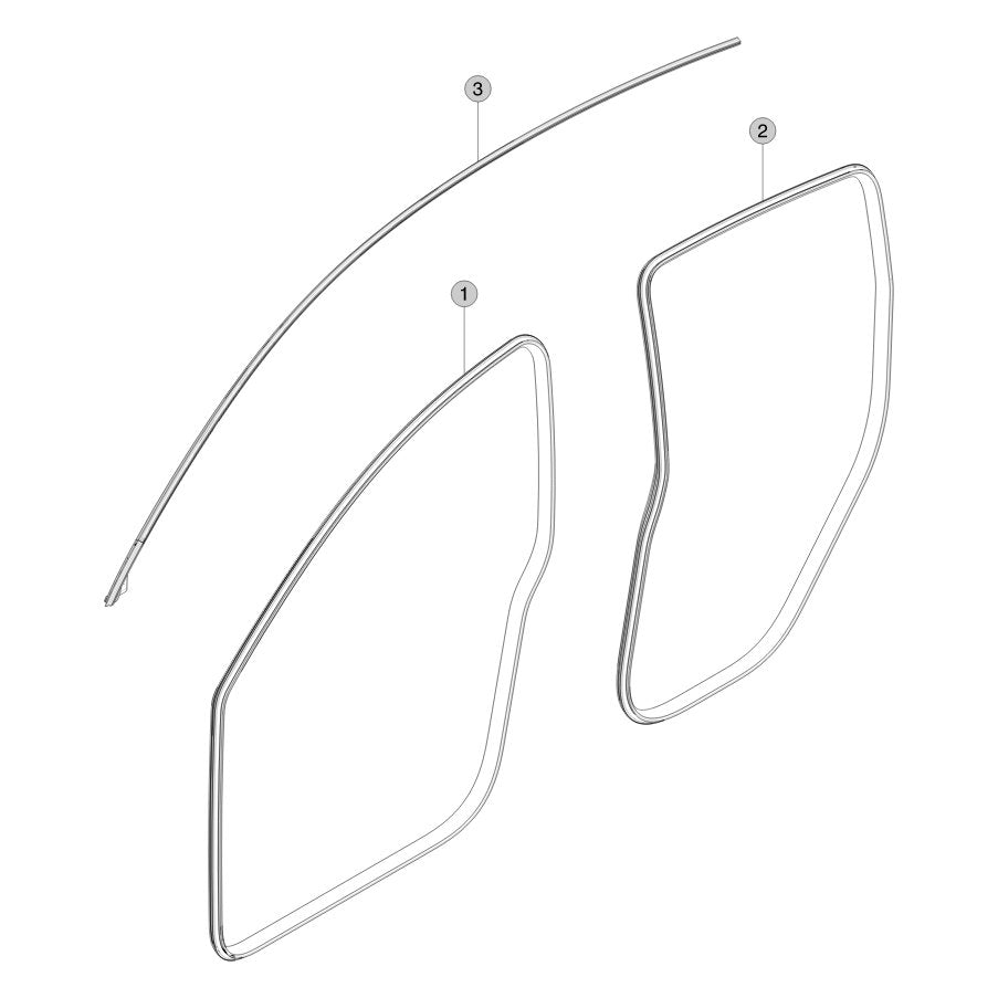 Tesla Model Y Juniper Body Side Seals parts diagram