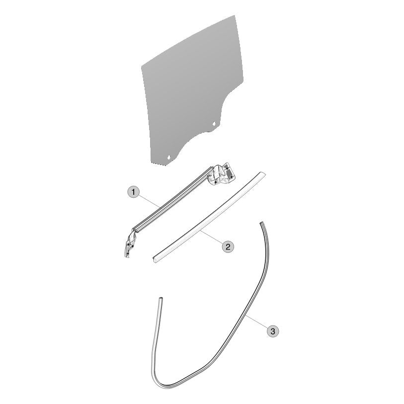 Tesla Model Y Juniper Rear Door Seals parts diagram