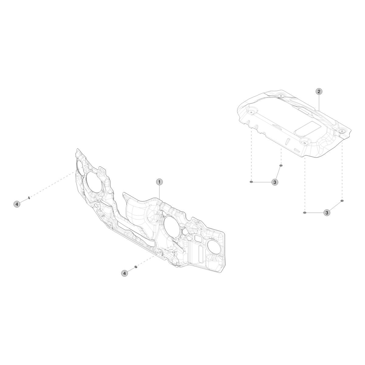 Tesla Model Y Juniper Motor Bay Absorber parts diagram
