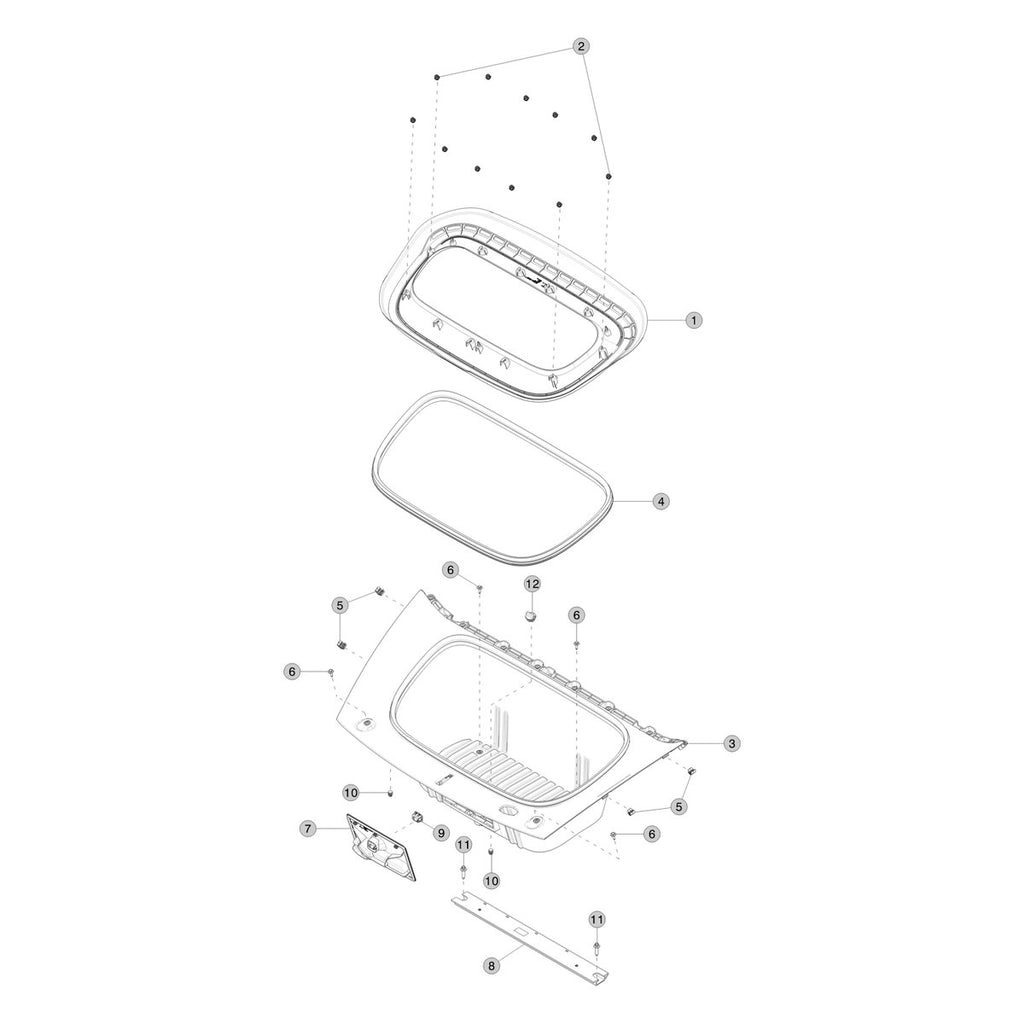 Tesla Model Y Juniper Front Luggage Storage Compartment parts diagram