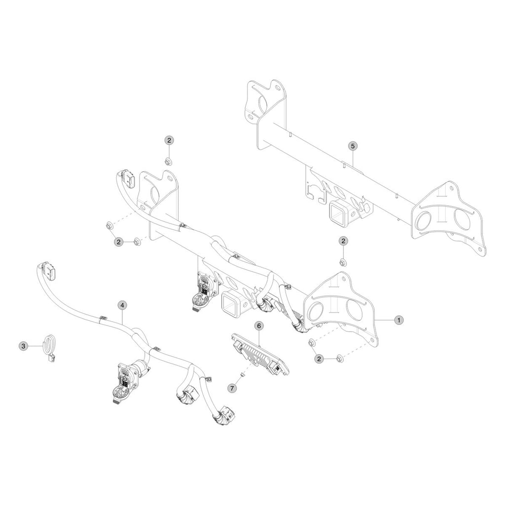Tesla Model Y Juniper Trailer Hitch parts diagram
