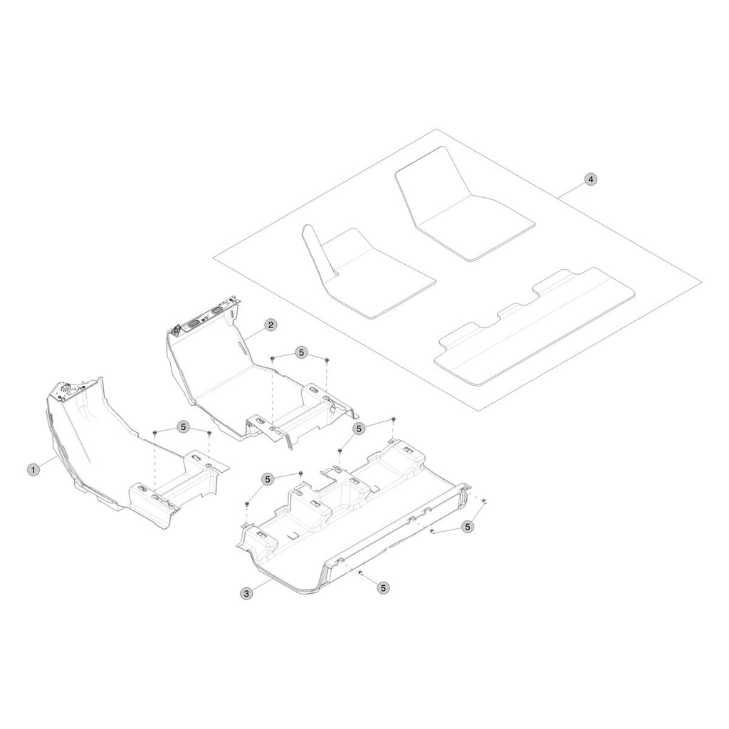 Tesla Model Y Juniper Passenger Compartment Carpet parts diagram