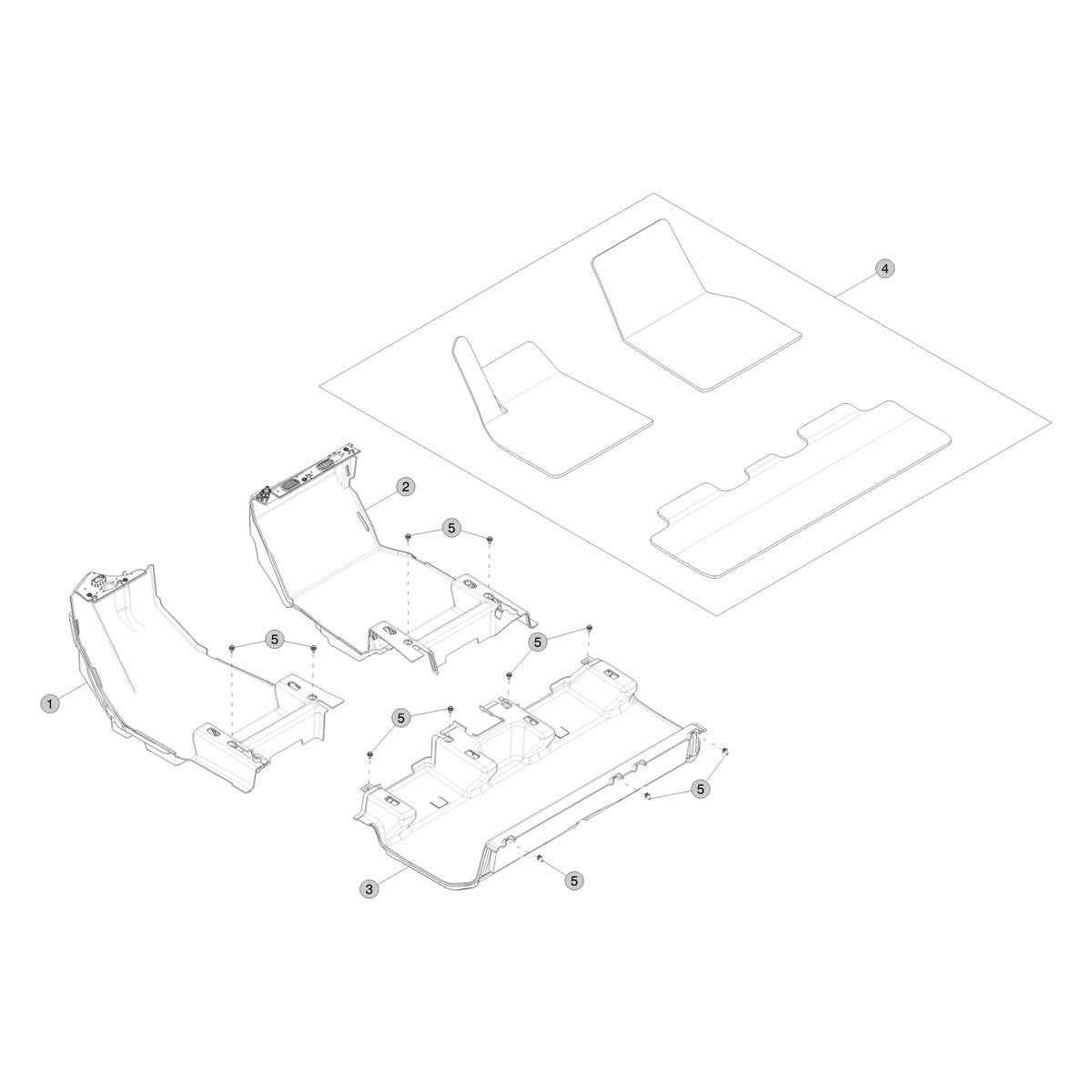 Tesla Model Y Juniper Passenger Compartment Carpet parts diagram