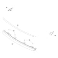 Tesla Model Y Juniper Front Lights (Excluding Headlamps) parts diagram