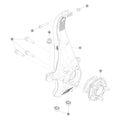 Tesla Model Y Juniper Front Knuckle - Hub and Bearing parts diagram