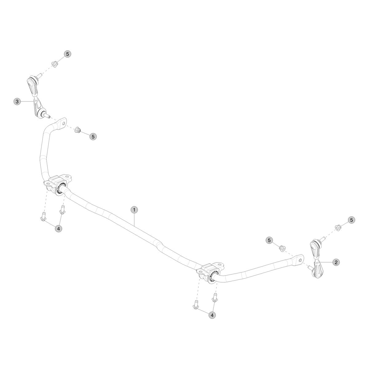 Tesla Model Y Juniper Rear Stabilizer Bar and Links parts diagram