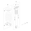 Tesla Model Y Juniper Rear Coil Spring and Damper parts diagram