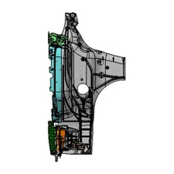 Assembly - Rear Under Body Half Section - Left Hand - Tesla part 2128748-ST-A
